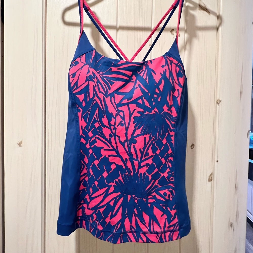 Lands End tankini top. Sz 12 Shelf bra.